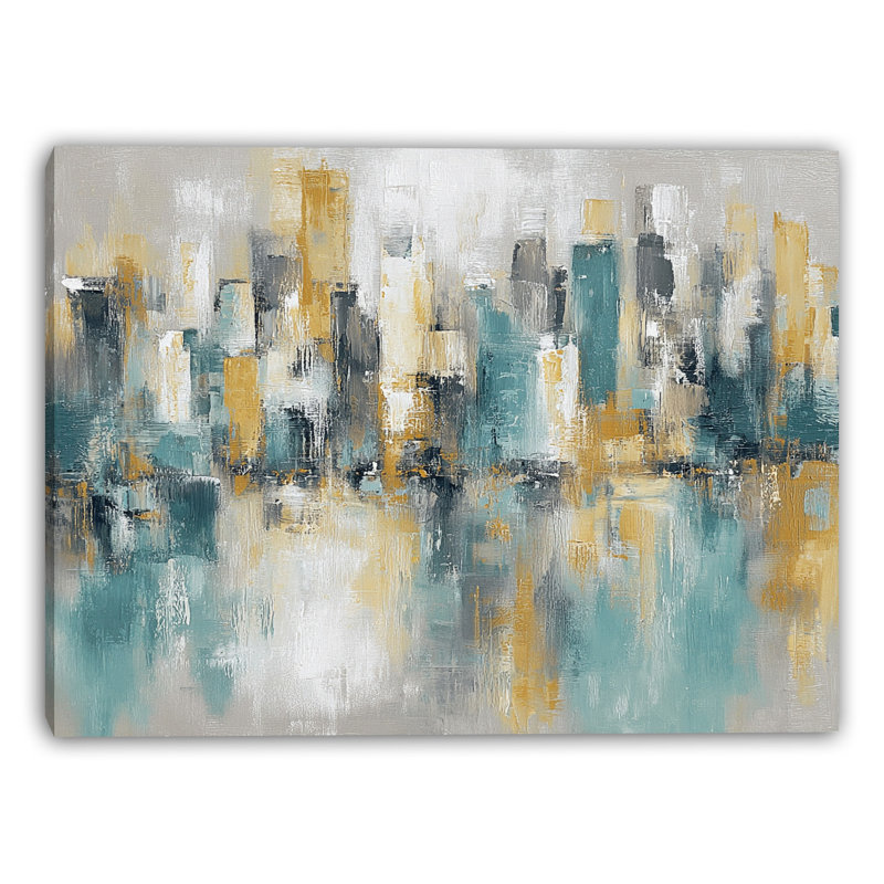 Art mural sur toile Mist City Glow, H 24 po x l 36 po x P 1,5 po