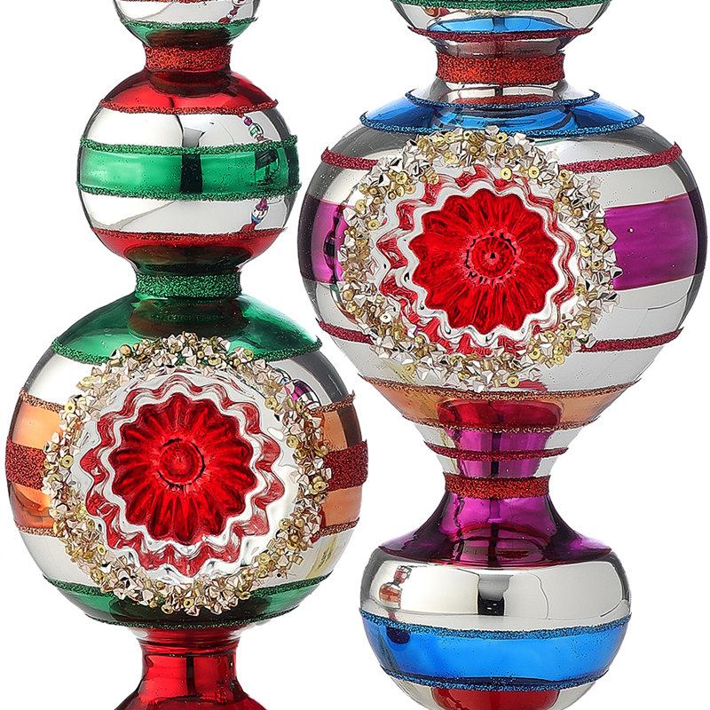 Faiteau de table en verre 14 à 18 po, Red/Green/Gold/Silver/Blue/Purple