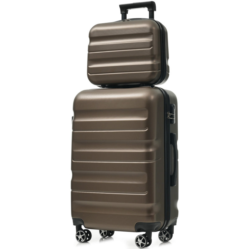 Ensemble 6 pièces de valises rigides en ABS - Valises légères et durables avec deux roues pivotantes, tailles de bagage à main et pour bagages