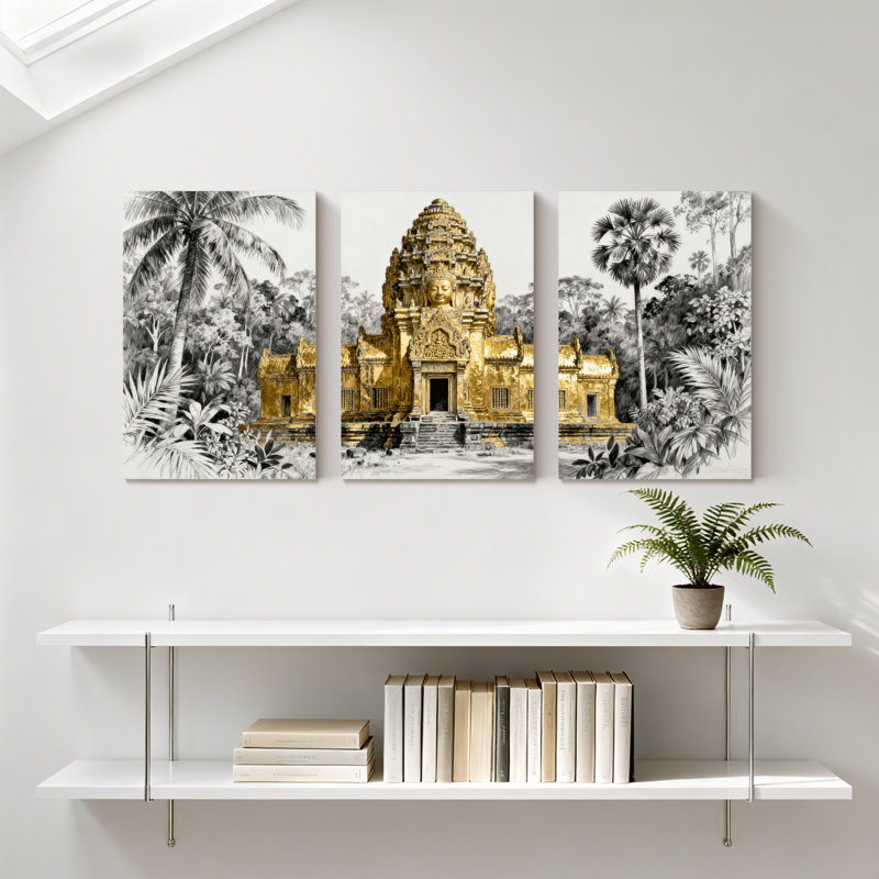 Ensemble d'illustrations murales sur toile, "Reflections tropicales", H 30 po x l 60 po