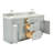 Hamlet 67'' Double Bathroom Vanity with Carrara Marble Top-93068144