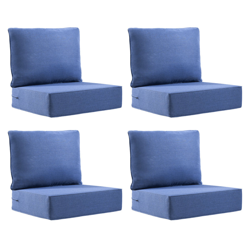 Outdoor Cushions For Patio Furniture,Outdoor Seat Cushion Set 24 X 24 X 6 Inch,Waterproof & Fade Resistant Outdoor Chair Cushions,Deep Patio Chair Cushion With Removable Cover