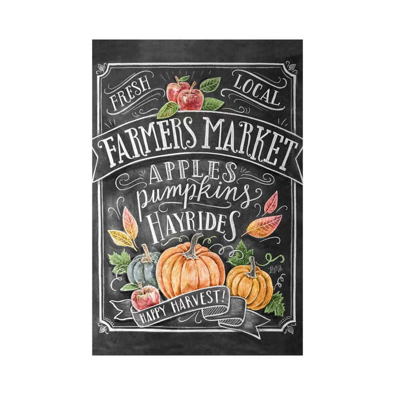 " Autumn Farmers Market ", 18" H x 12" W x 1.5" D