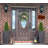Artificial Topiary Boxwood Tree, Faux Shrub in Black Plastic Pot-585521581-565058097