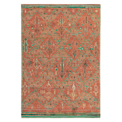 Moroccan Hand Knotted Silk Area Rug