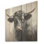 Portrait de vache fumée noire I - animal de vache sur bois-615693197