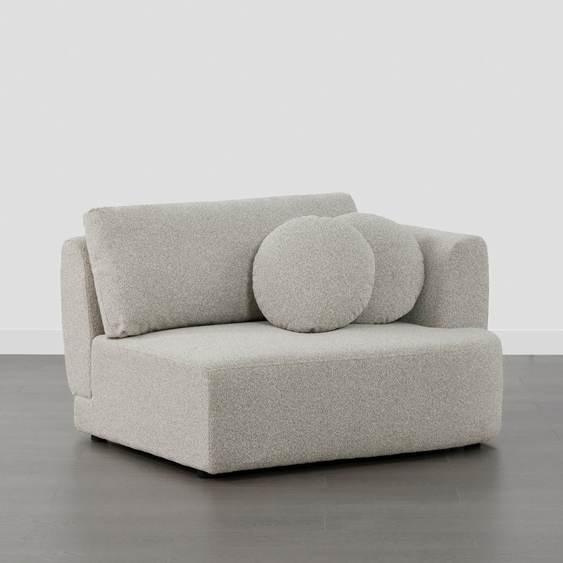 Aneika 104''W 2-Piece Curved Modular Oversized Sofa, Gray
