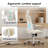 Ergonomic Office Chair, Home Office Desk Chair With Headrest, High Back Computer Chair With Armrests And Adjustable Lumbar Support For Home Office Study Room,White & White-1420434865