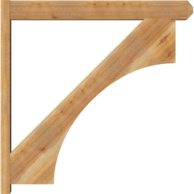 Persienne en bois rustique Westlake Craftsman, P 38 po x H 38 po, Cèdre rouge de l'Ouest de 6 po (sciage brut)