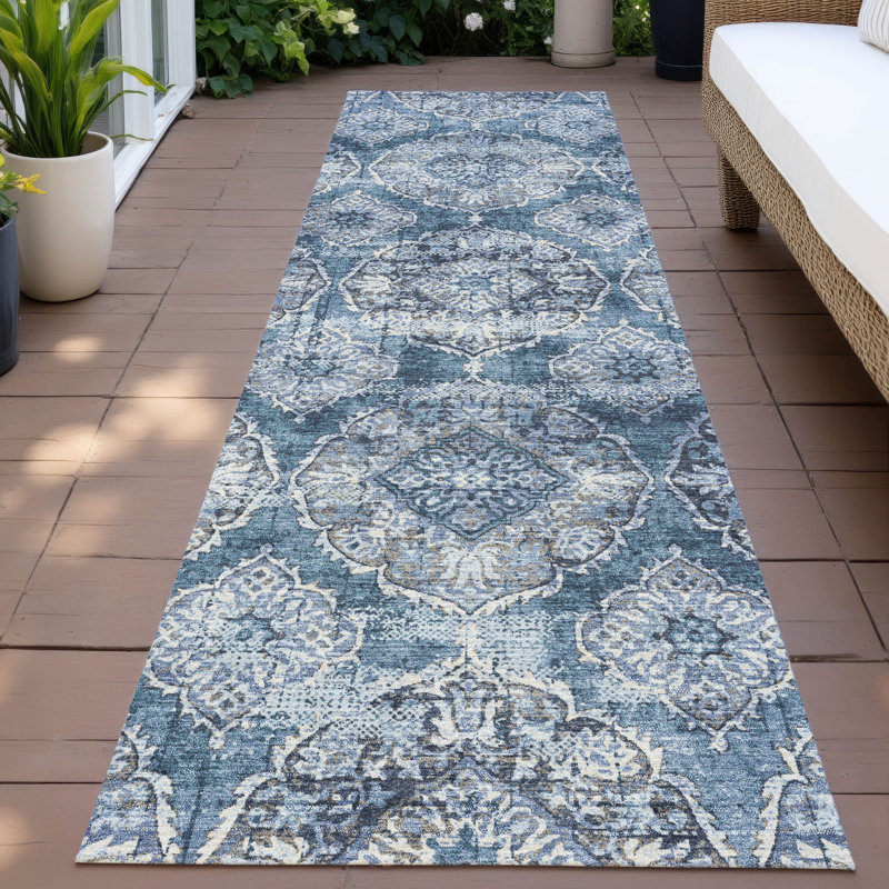 Machine Washable Indoor/Outdoor Chantille ACN2196 Panel Rug, Tapis de couloir 2 pi 3 po x 7 pi 6 po