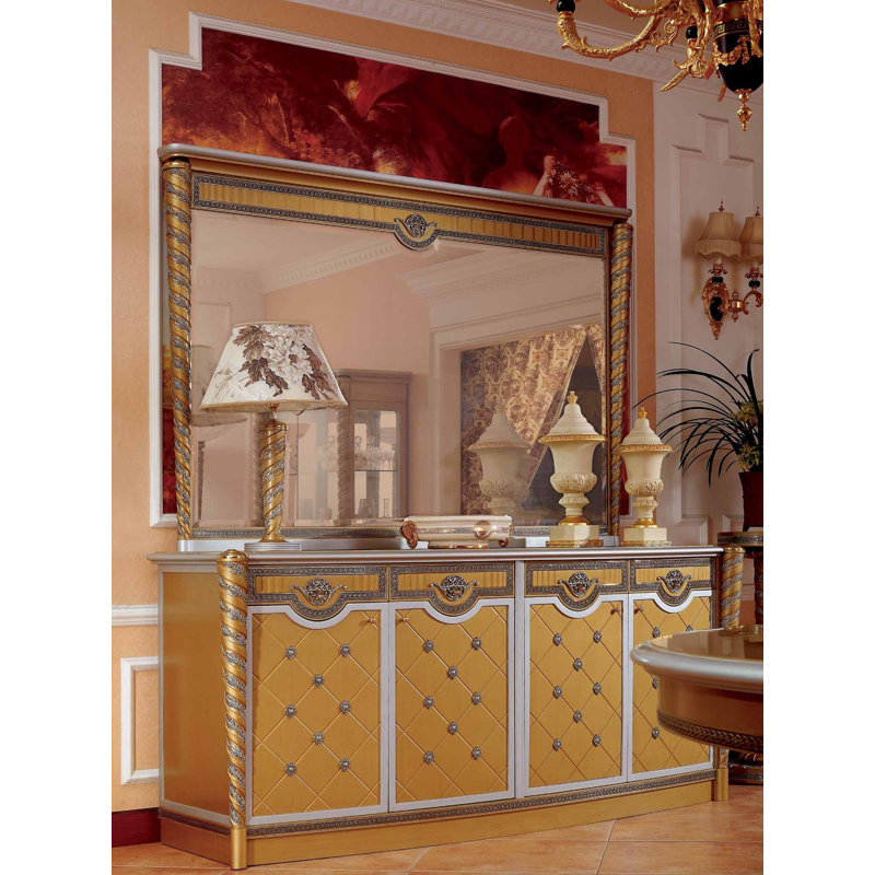 Zeus 84.6'' W Solid Wood Sideboard