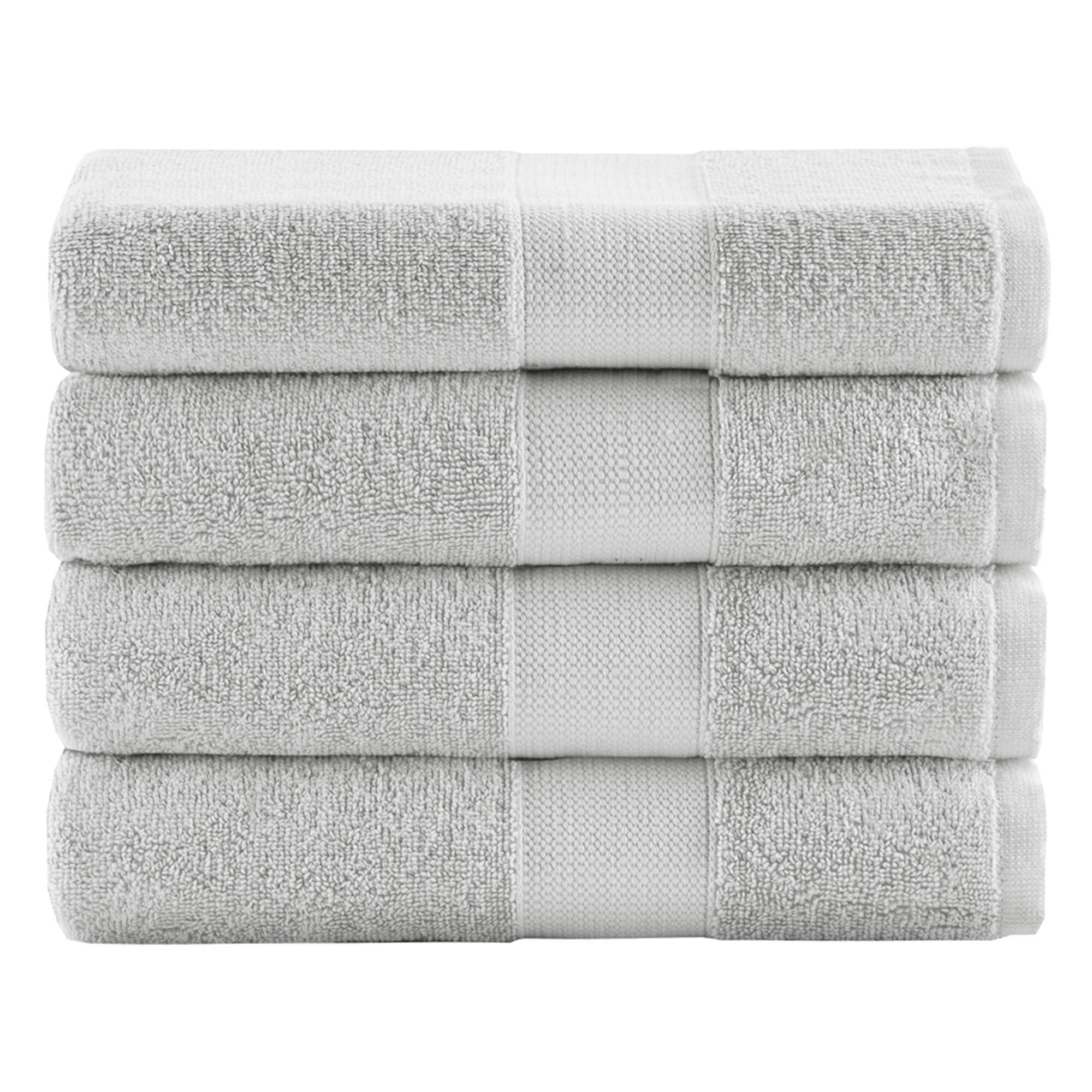 500GSM 100% Turkish Cotton Light Grey 4-Piece Oversized Towel Set - Light Gray, Bath Sheets - 4 Pack