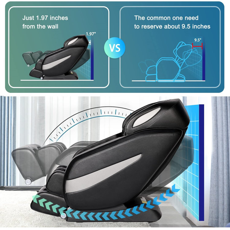 Fauteuil de massage inclinable chauffant en similicuir