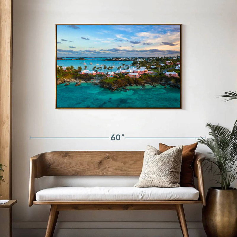 Bermuda Vanna House, Cadre flottant doré, 43 po x 29 po