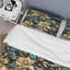 Gold And Blue Royal Flower Gardens I - Ensemble de housse de couette damassé-55465375