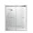 56 To 60 In. W X 76 In. H Double Sliding Frameless Soft-Close Shower Door With Premium 3/8 Inch (10Mm) Thick Tampered Glass And Easy-Cleaning Coating In Matte Black 23D02-60MB-119866375