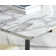 Anders Modern High Gloss Marble Effect Dining Table Set with 6 Luxury Button Velvet Dining Chairs