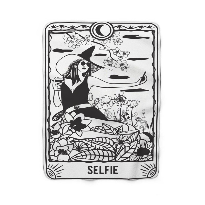  la couverture de carte de tarot The Selfie, L 60 po x L 80 po