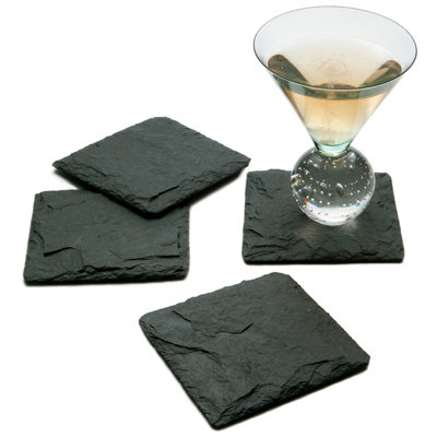 Stoneware Square 4 Piece Coaster Set