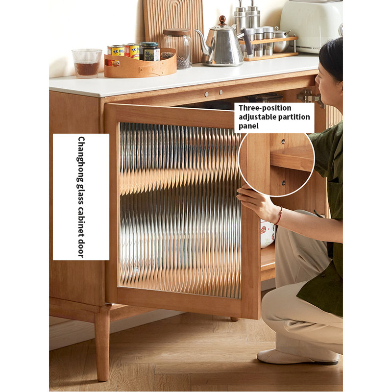 Simple Wooden Dining Accent Cabinet