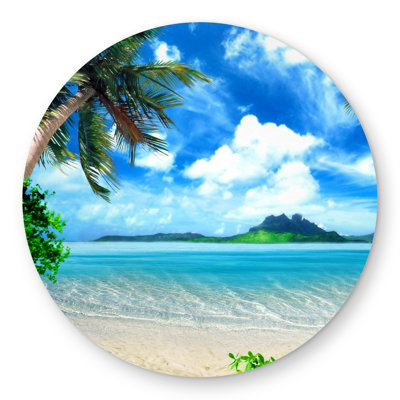 The Beach Green Round Outdoor Area Rug for Home Decor