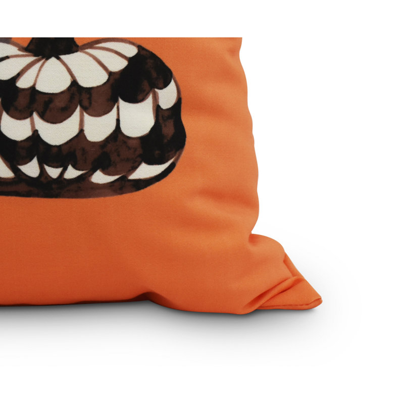 Housse et insert de coussin carré Witches Brew Pumpkin Duo, 18 po x 18 po, Orange