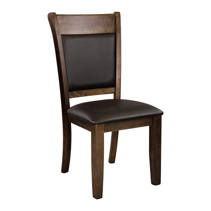2 chaises en bois pour salle à manger, style rustique, siège rembourré, hauteur brun de 38,5 po avec siège et dossier élégants