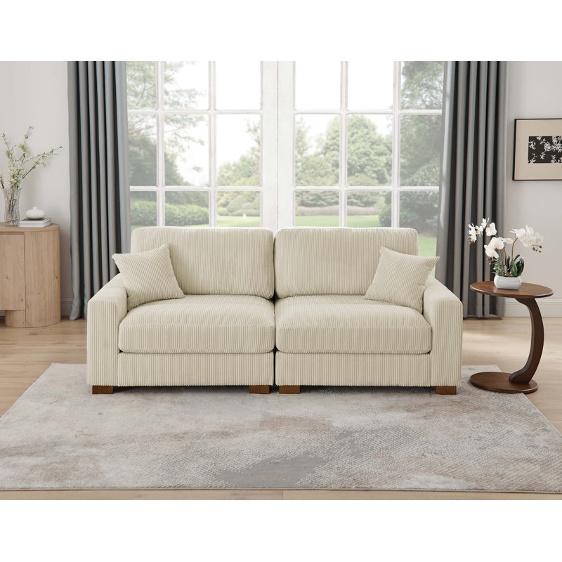 2-Pieces Modular Sofa, Cream