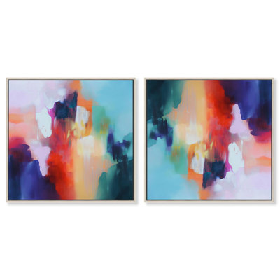 Emberglow II Set Canvas Maximalist Abstract by Art Remedy