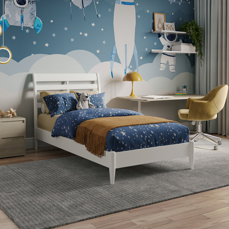 Lit pour enfant Areya Bed, Blanc, Simple