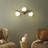 Chianti 39-in Integrated LED ETL Certified Linear Wall Sconce Light with 3 Glass Shades Brass