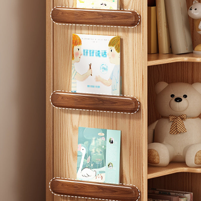 Bibliothèque de rangement populaire de style américain, (4 tablettes) H 53,15 po x l 15,75 po x P 15,75 po