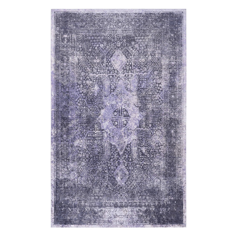 Tapis de cuisine 9 x 12 - antidérapant, teint, pliable, lavable (anthracite) pour le salon, la chambre à coucher à poils courts, lavable à la machine, chambre antidérapante (anthracite)