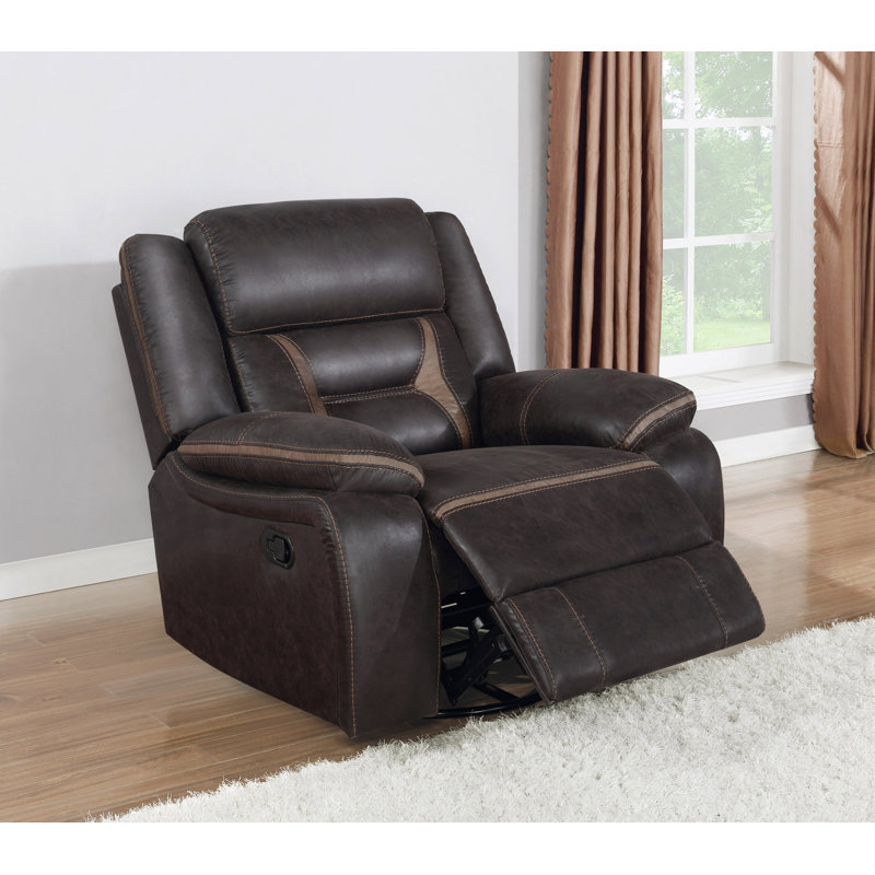 Fauteuil inclinable et oscillant Hartt, Brun