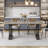 Dining Table, Rectangular, Metal Base, 63 Inch-111236772-111236769