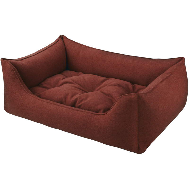 Orthopedic Polyester Pet Bed, Small (70cm W x 50cm D x 25cm H), Dark Red
