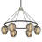 Cordiane 6 - Light Unique Wagon Wheel Chandelier