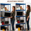 Étagère de garage robuste à 5 niveaux - Étagère de rangement réglable en acier - Capacité de 2 500 lb - Tablette autoportante sans boulon pour sous-sol, atelier, garde-manger - Bleu ultrabrillant - Taille: 4824R (L) x 615 (P) x1813 (H) mm-1369286404-1369286406