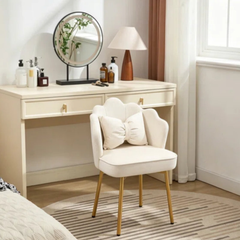 Manufactured Wood Accent Stool, White