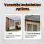 Ebern Designs Fabric Cover Retractable Patio Awning-103878062-103878073