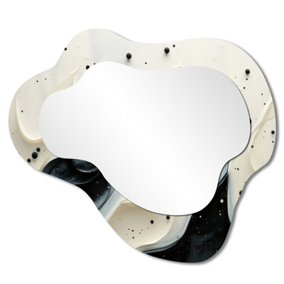 Miroir de salle de bain noir et blanc
