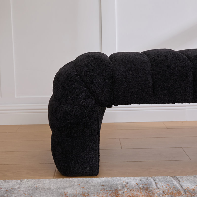 Banc avec revêtement, Noir