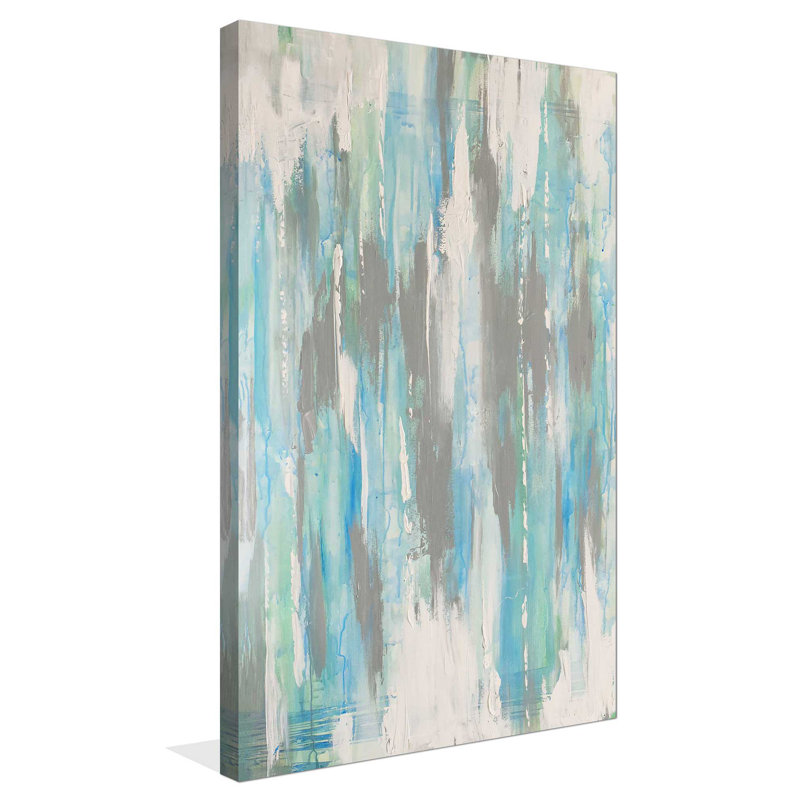 Blue Gaze (Vert) - Imprimé, H 30 po x l 18 po x P 1 po, Toile tendue