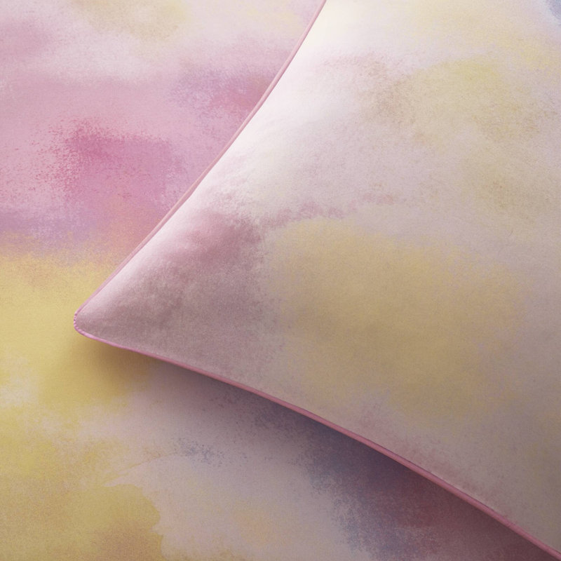 Modern Bedding Sets, Pink Polyester Tie Dye Full Queen for Home
