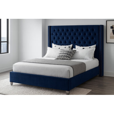 Joclynn Upholstered Wingback Bed