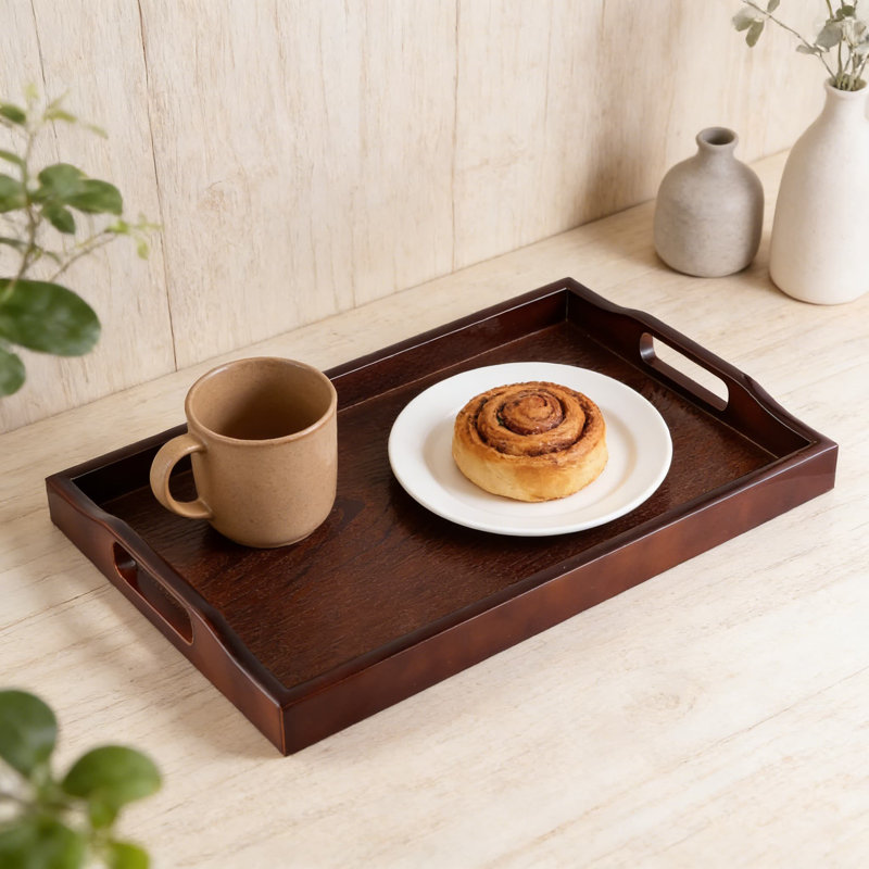 Plateau de service rectangulaire Butler, Brun