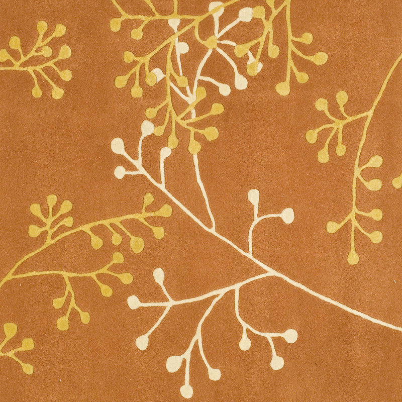 Soho Hand Tufted Wool Floral Rug, Round 8'