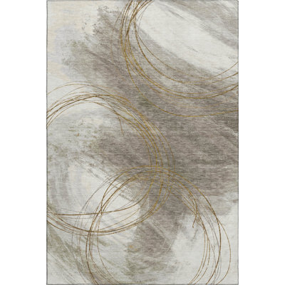 Premium Machine Washable Mayfield AMF2396 Abstract Rug