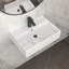 Lavabo de salle de bain mural rectangulaire en céramique blanche 24 po x 16 po avec trou de robinet et trop-plein | Idée de cadeau