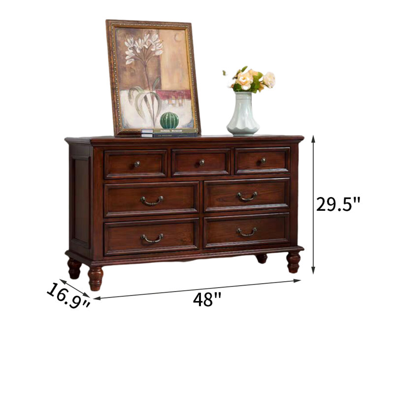 American Solid Wood Cabinet 48'' Solid Wood Sideboard